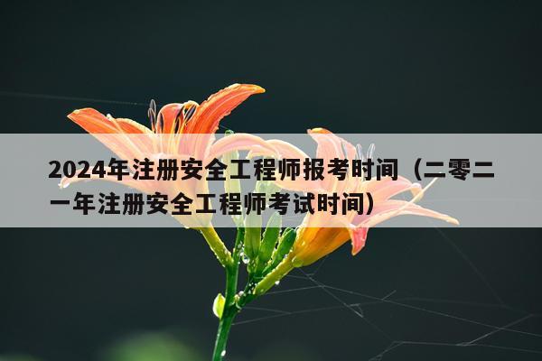 2024年注册安全工程师报考时间（二零二一年注册安全工程师考试时间）