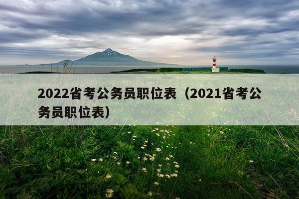 2022省考公务员职位表（2021省考公务员职位表）