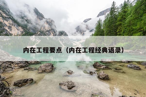 内在工程要点（内在工程经典语录）