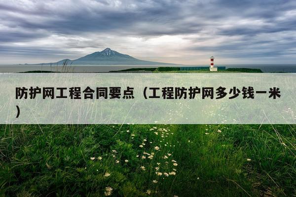 防护网工程合同要点（工程防护网多少钱一米）
