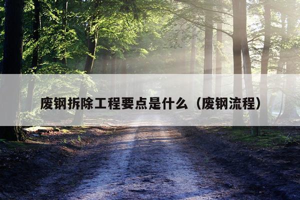 废钢拆除工程要点是什么（废钢流程）