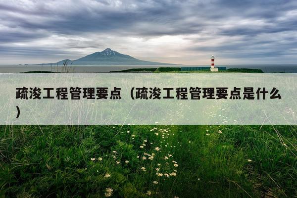 疏浚工程管理要点（疏浚工程管理要点是什么）