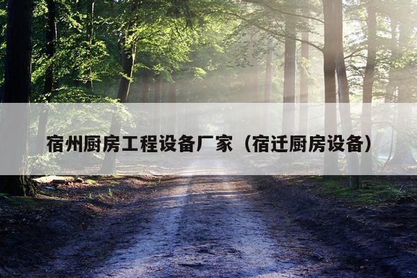 宿州厨房工程设备厂家（宿迁厨房设备）