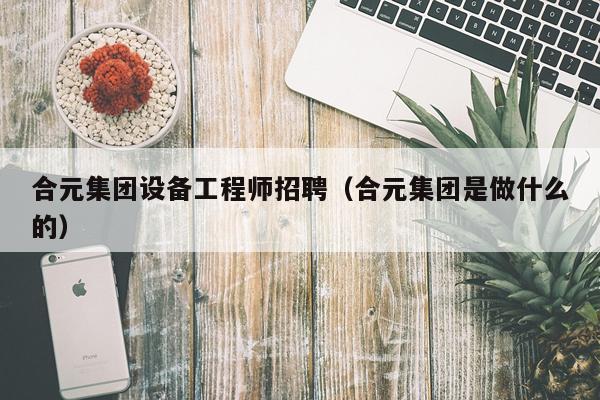合元集团设备工程师招聘（合元集团是做什么的）
