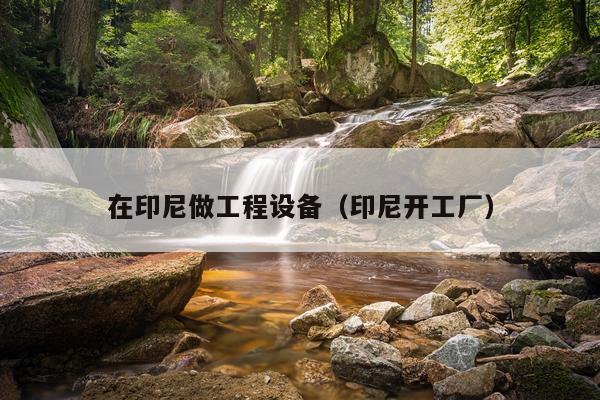在印尼做工程设备（印尼开工厂）
