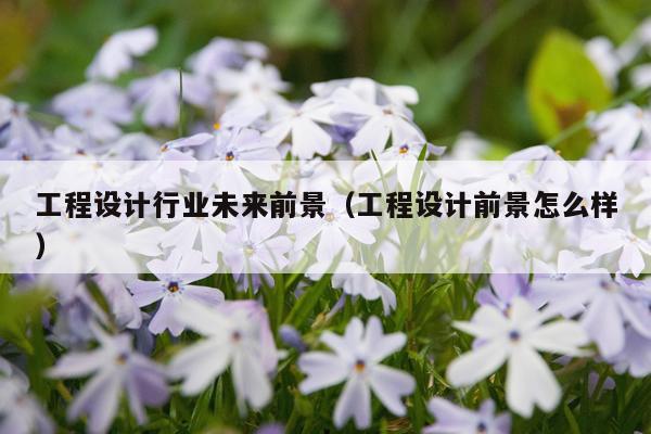 工程设计行业未来前景（工程设计前景怎么样）