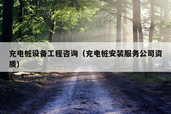 充电桩设备工程咨询（充电桩安装服务公司资质）