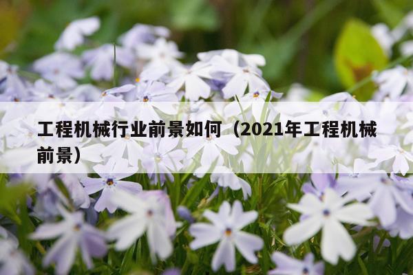 工程机械行业前景如何（2021年工程机械前景）