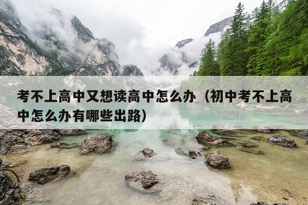考不上高中又想读高中怎么办（初中考不上高中怎么办有哪些出路）