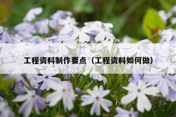 工程资料制作要点（工程资料如何做）