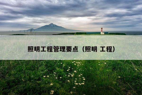 照明工程管理要点（照明 工程）