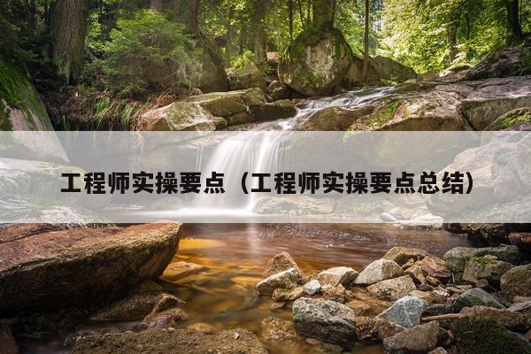 工程师实操要点（工程师实操要点总结）