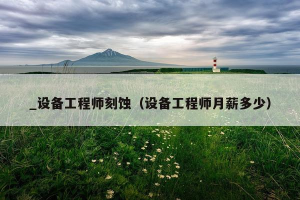 _设备工程师刻蚀（设备工程师月薪多少）