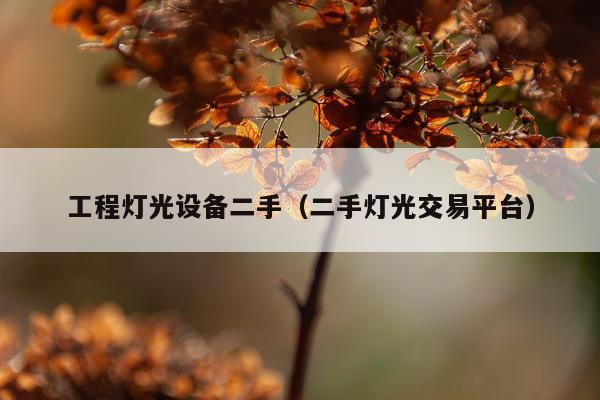 工程灯光设备二手（二手灯光交易平台）