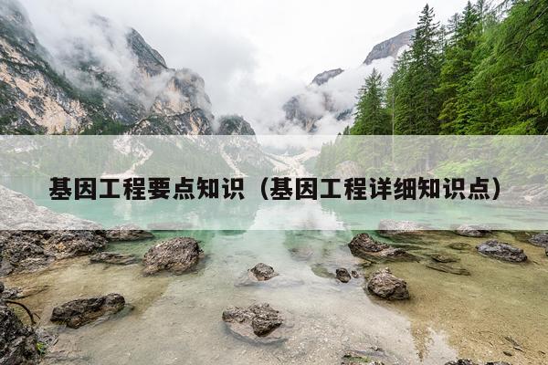 基因工程要点知识（基因工程详细知识点）