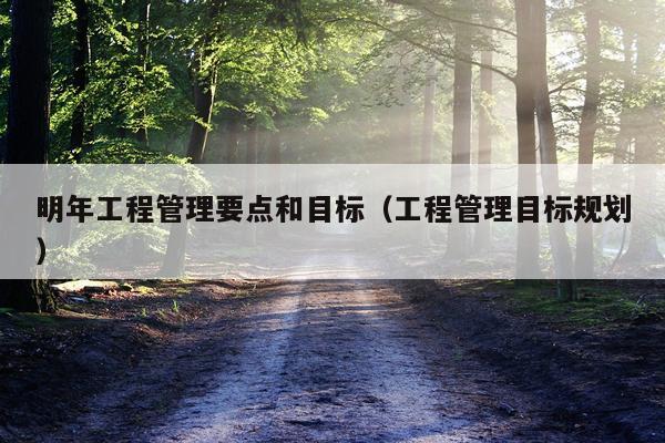 明年工程管理要点和目标（工程管理目标规划）