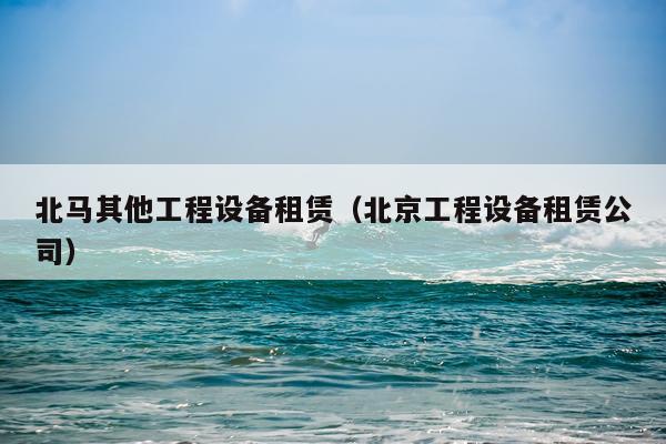 北马其他工程设备租赁（北京工程设备租赁公司）