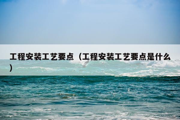 工程安装工艺要点（工程安装工艺要点是什么）