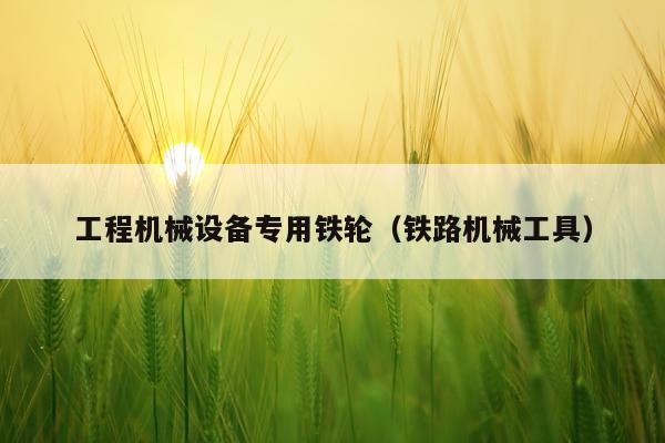 工程机械设备专用铁轮（铁路机械工具）