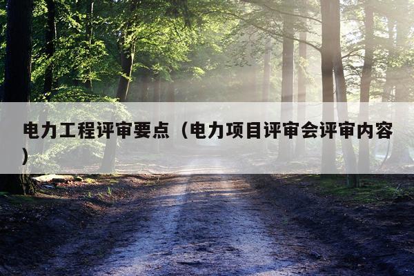 电力工程评审要点（电力项目评审会评审内容）