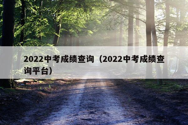 2022中考成绩查询（2022中考成绩查询平台）