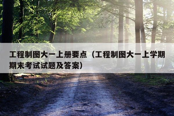 工程制图大一上册要点(工程制图大一上学期期末考试试题及答案)
