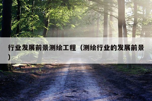 行业发展前景测绘工程(测绘行业的发展前景)