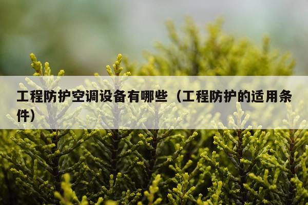 工程防护空调设备有哪些（工程防护的适用条件）