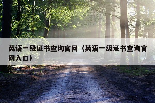 英语一级证书查询官网（英语一级证书查询官网入口）