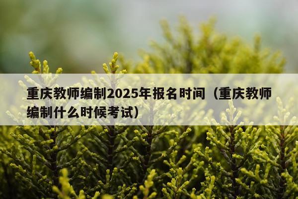 重庆教师编制2025年报名时间（重庆教师编制什么时候考试）
