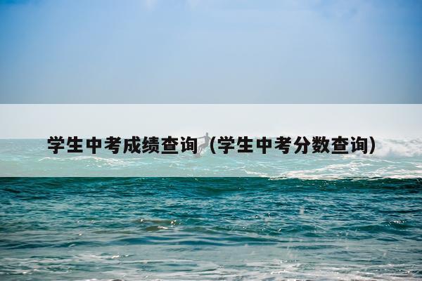 学生中考成绩查询（学生中考分数查询）