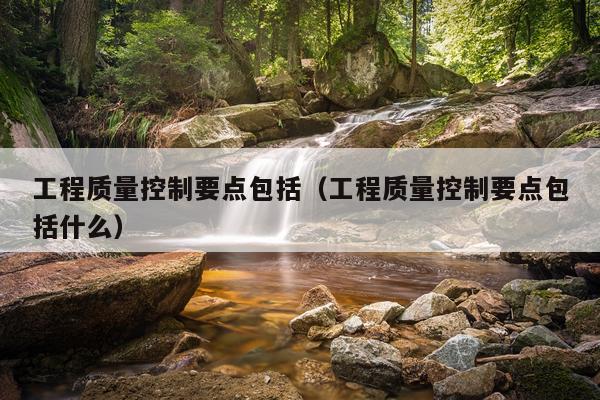 工程质量控制要点包括（工程质量控制要点包括什么）