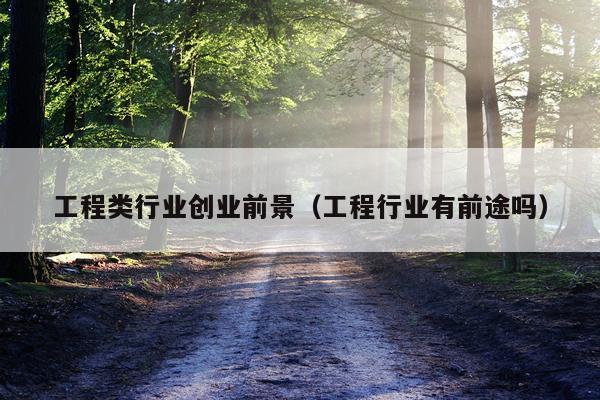 工程类行业创业前景（工程行业有前途吗）