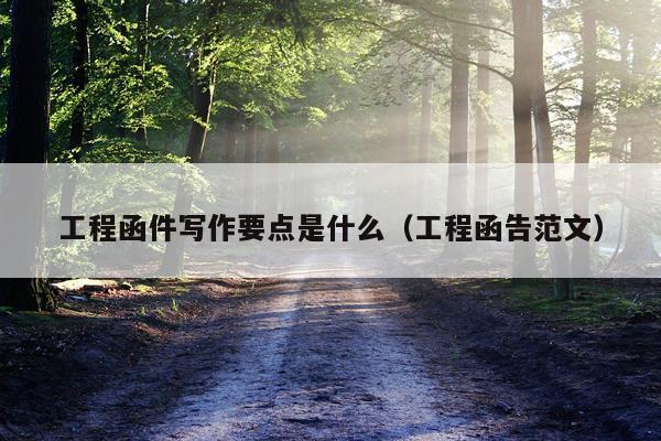 工程函件写作要点是什么（工程函告范文）