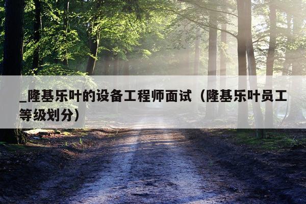 _隆基乐叶的设备工程师面试（隆基乐叶员工等级划分）