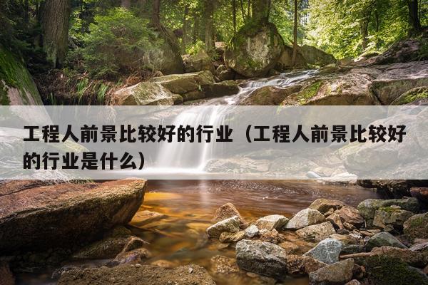 工程人前景比较好的行业（工程人前景比较好的行业是什么）