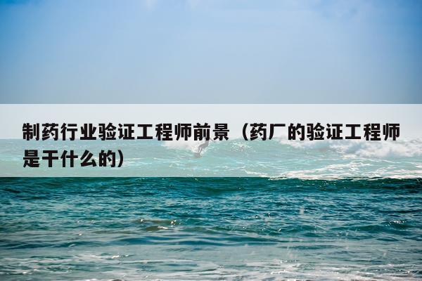 制药行业验证工程师前景（药厂的验证工程师是干什么的）