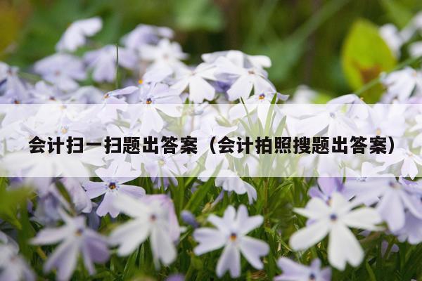会计扫一扫题出答案（会计拍照搜题出答案）