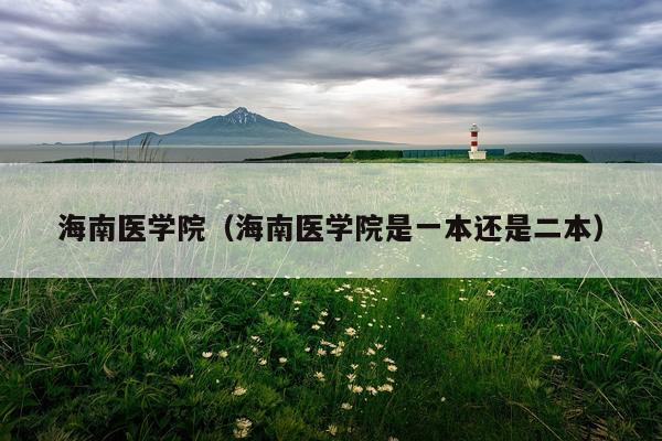 海南医学院（海南医学院是一本还是二本）