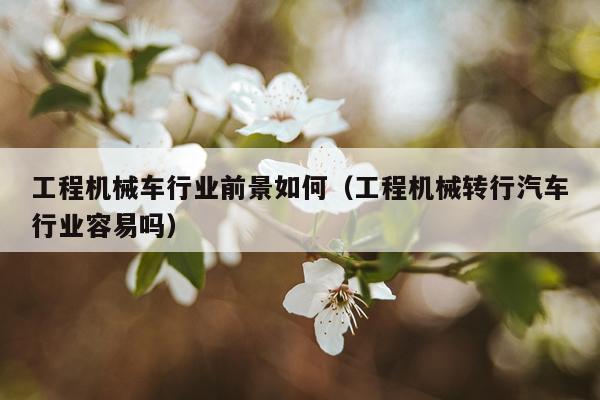 工程机械车行业前景如何（工程机械转行汽车行业容易吗）