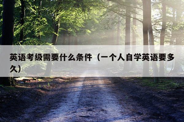 英语考级需要什么条件（一个人自学英语要多久）