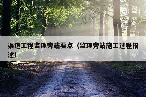 渠道工程监理旁站要点（监理旁站施工过程描述）
