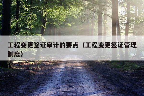 工程变更签证审计的要点（工程变更签证管理制度）