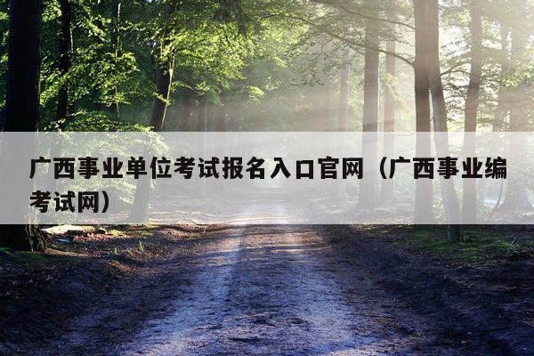 广西事业单位考试报名入口官网（广西事业编考试网）