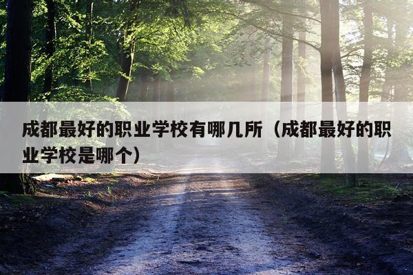 成都最好的职业学校有哪几所（成都最好的职业学校是哪个）