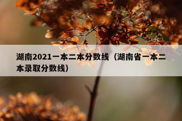 湖南2021一本二本分数线（湖南省一本二本录取分数线）