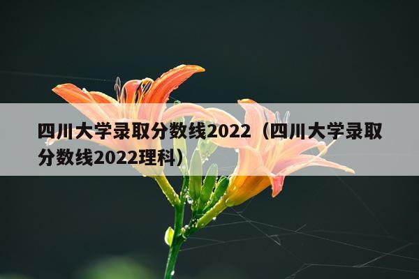 四川大学录取分数线2022（四川大学录取分数线2022理科）
