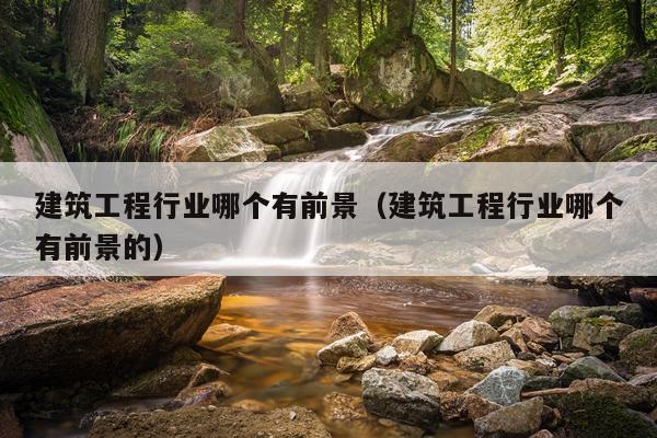 建筑工程行业哪个有前景（建筑工程行业哪个有前景的）