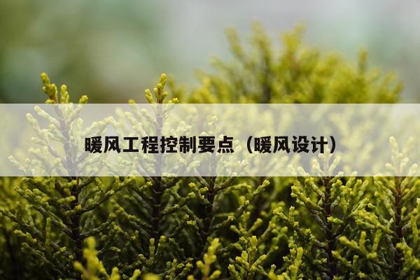 暖风工程控制要点（暖风设计）