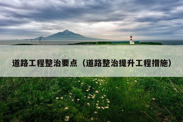 道路工程整治要点（道路整治提升工程措施）